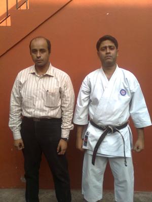 Arijit (L) and Sensei Somnath Palchowdhury