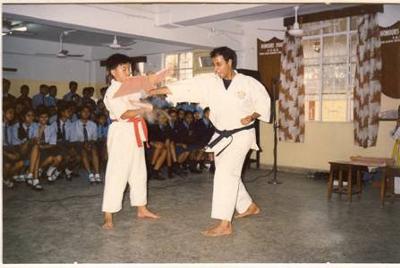 Author demonstrating breaking techniques