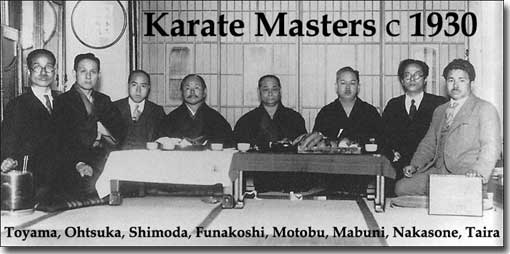 History of Karate - Karate Masters c1930s